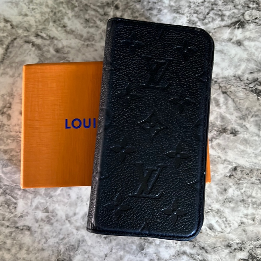 AUthentic Louis Vuitton matte black iPhone XR phone case